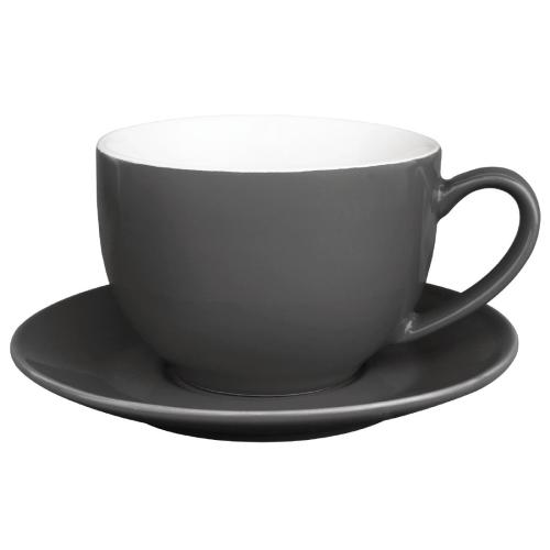 Olympia Cafe Saucer Charcoal (Fits GK075 & GK078) - 154mm 6" (Box 12)