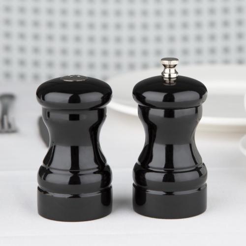 Olympia Salt & Pepper Set Black - 100mm 4"