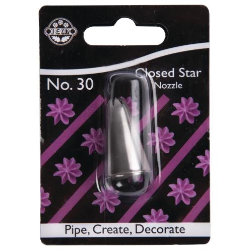 PME Closed Star Piping Nozzle #30 Carded