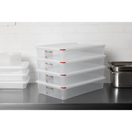 Araven PP Food Container 1/1 GN 13.7Ltr with Lid 100mm (H) (Pack 4)