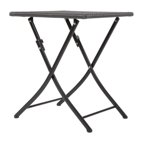 Bolero PE Wicker Folding Square Table - 600mm