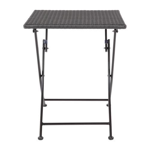Bolero PE Wicker Folding Square Table - 600mm