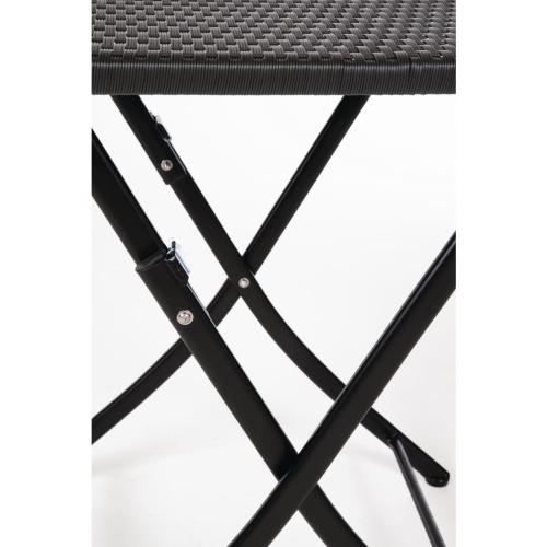 Bolero PE Wicker Folding Square Table - 600mm