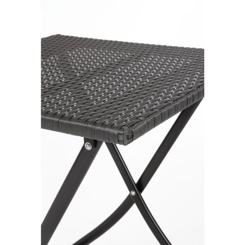 Bolero PE Wicker Folding Square Table - 600mm