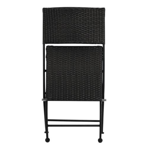 Bolero PE Wicker Folding Chair Set (Pack 2)
