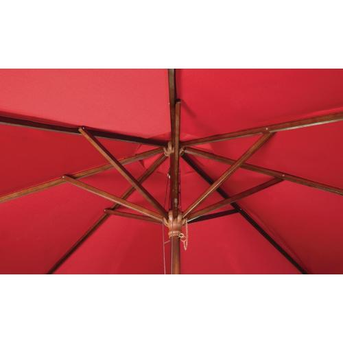 Bolero Round Pulley Parasol Red - 2.5m