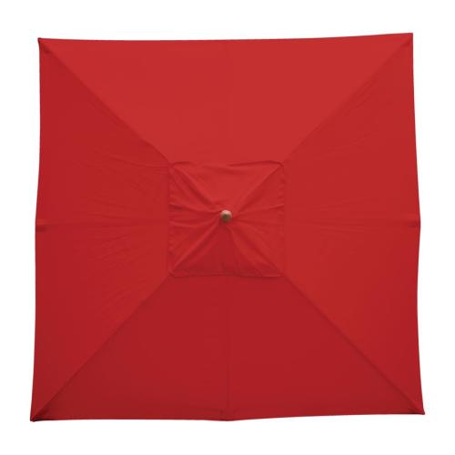 Bolero Square Pulley Parasol Red - 2.5m