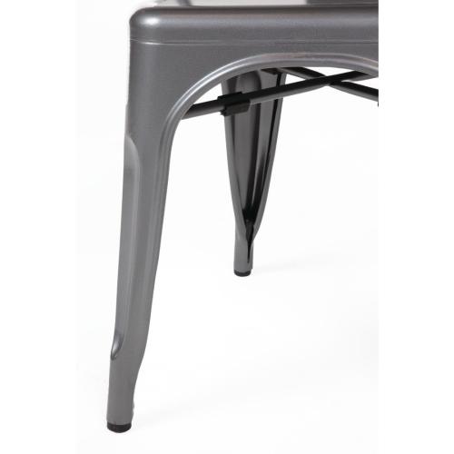 Bolero Bistro Steel Side Chair Gun Metal Grey (Pack 4)