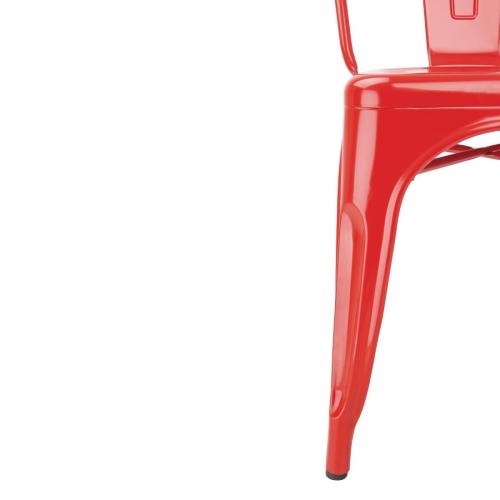 Bolero Bistro Steel Side Chair Red (Pack 4)