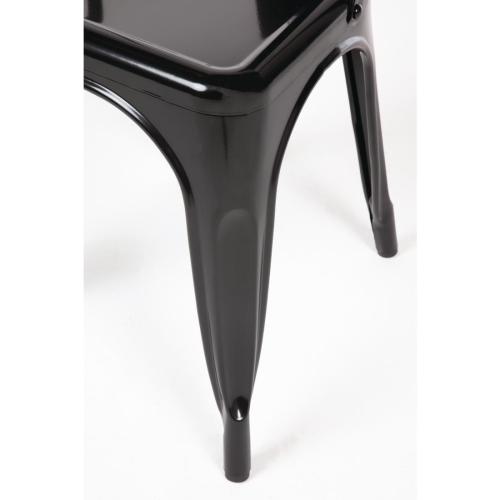 Bolero Bistro Steel?Side Chair Black (Pack 4)