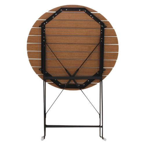 Bolero Faux Wood Bistro Table - 600mm Round