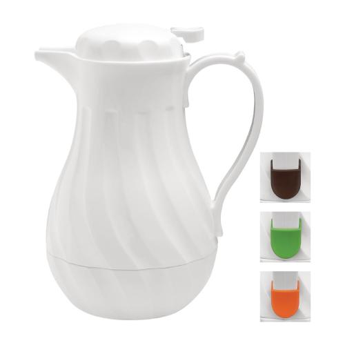 Olympia Insulated Swirl Jug White - 2Ltr 67.6fl oz