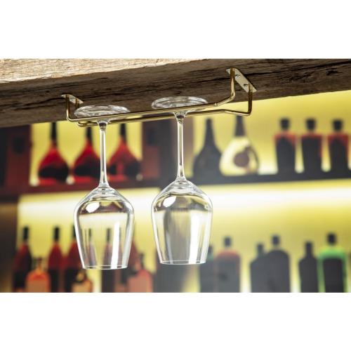 Stemware Rack Brass - 10"