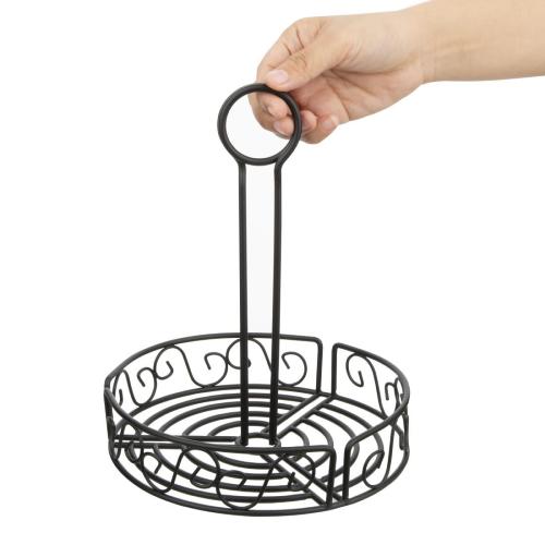 Olympia Black Wire Condiment Holder - 195x235mm 7 2/3x 9 1/4"