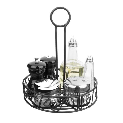 Olympia Black Wire Condiment Holder - 195x235mm 7 2/3x 9 1/4"