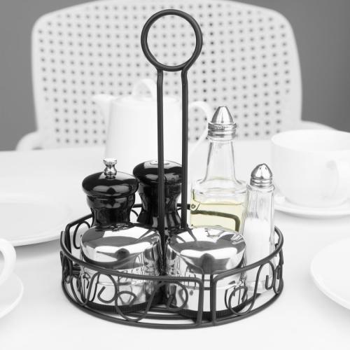 Olympia Black Wire Condiment Holder - 195x235mm 7 2/3x 9 1/4"