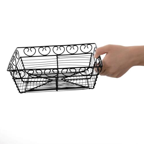 Olympia Black Wire Basket - 230x150x75mm 9x6x3"