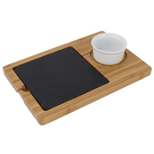 Olympia Wooden Tray for CK409 Slate Platter - 240x160x15mm 9 1/2x 6 1/3x 2/3"