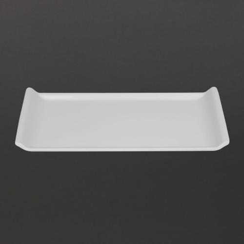 Olympia Kristallon Melamine Platter White - 300x150x25mm 11 4/5x 5 9/10x 1"