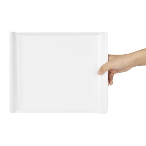 Olympia Kristallon Melamine Platter White - 300x250x25mm 11 4/5x 9 4/5x 1"