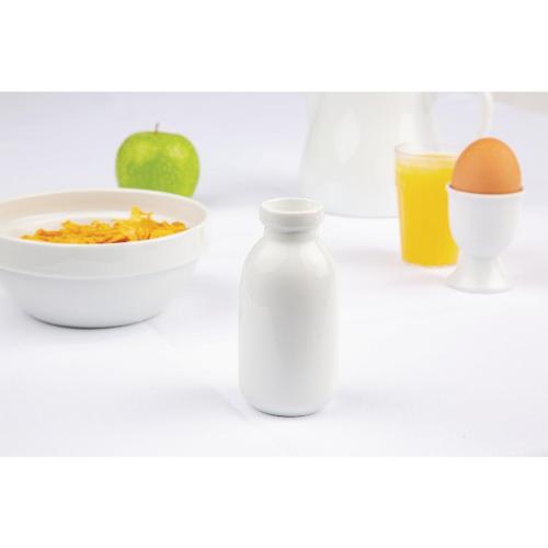 Olympia Whiteware White Mini Milk Bottle - 145ml 4 9/10fl oz (Box 12)