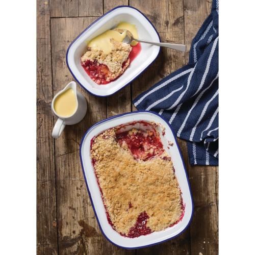 Olympia Enamel Rectangular Serving Dish - 280x195x55mm 11x 7 1/2x 2 1/4" (Box 6)