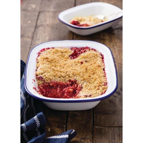 Olympia Enamel Rectangular Serving Dish - 280x195x55mm 11x 7 1/2x 2 1/4" (Box 6)