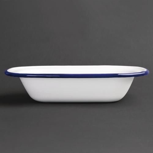 Olympia Enamel Rectangular Pie Dish - 180x130x40mm 7x 5 1/4x 2" (Box 6)