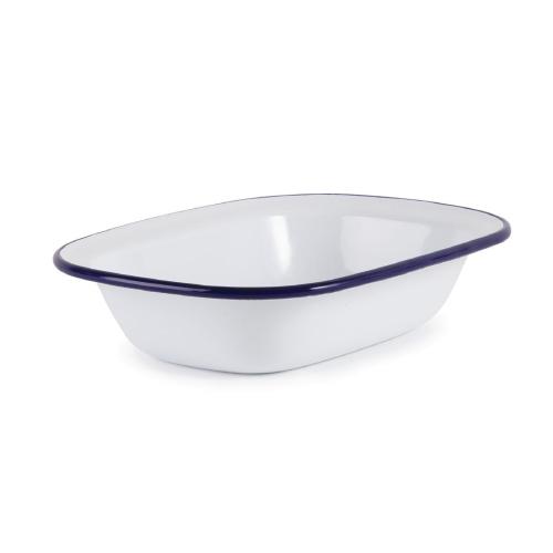 Olympia Enamel Rectangular Pie Dish - 180x130x40mm 7x 5 1/4x 2" (Box 6)