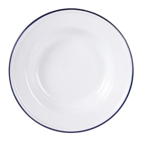 Olympia Enamel Soup Plate - 245mm 9 1/2" 490ml (Box 6)