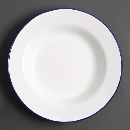 Olympia Enamel Soup Plate - 245mm 9 1/2" 490ml (Box 6)