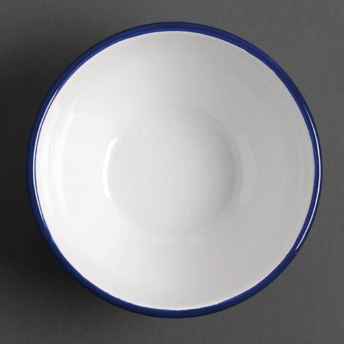 Olympia Enamel Bowl White - 155mm (Box 6)