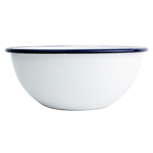 Olympia Enamel Bowl White - 155mm (Box 6)