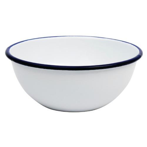 Olympia Enamel Bowl White - 155mm (Box 6)
