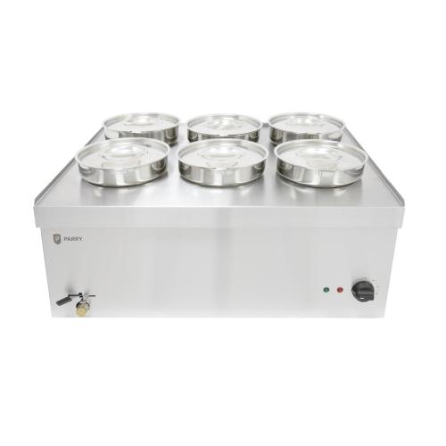 Parry 6 Pot Bain Marie Wet Heat 3kW (Direct)