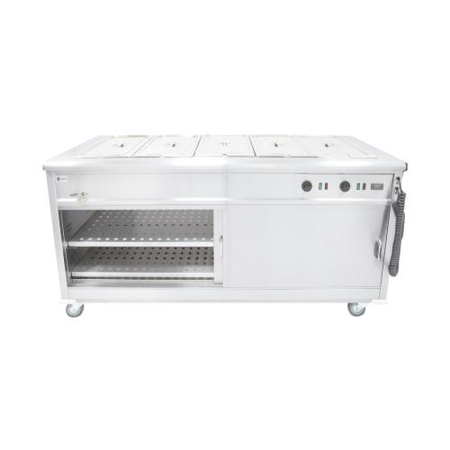 Parry Mobile Servery Wet/Dry Bain Marie Top 420 Plates 5kW (Direct)