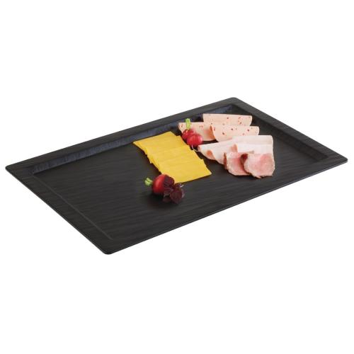APS Slate Effect Melamine Tray with Rim - GN 1/1