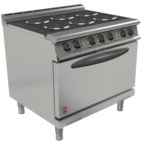 Falcon Dominator Plus 6 Hotplate Electric Oven Range with Drop Down Door(Direct)