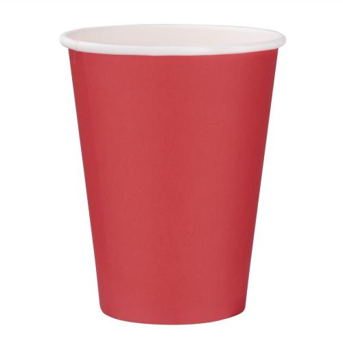 Fiesta Recyclable Hot Cup Single Wall Red 12oz (Sleeve 50)  FSC Mix