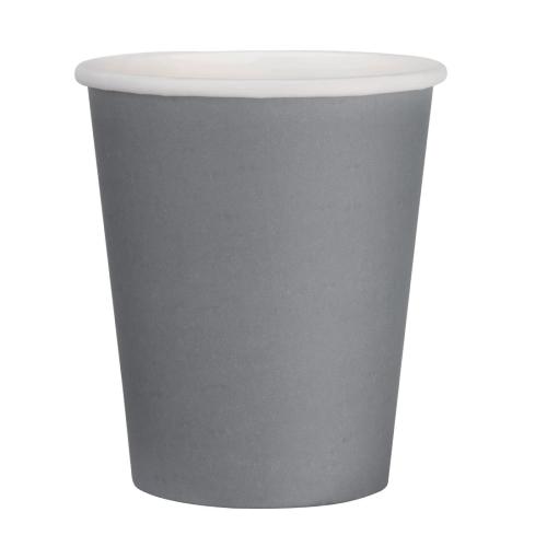 Fiesta Recyclable Hot Cup Single Wall Charcoal 8oz (Box 1000)  FSC Mix