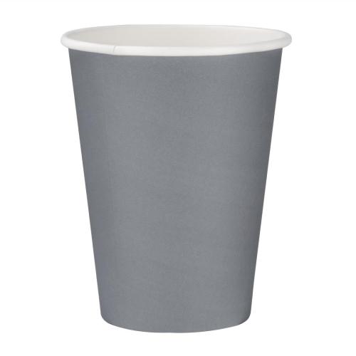 Fiesta Recyclable Hot Cup Single Wall Charcoal 12oz (Box 1000)  FSC Mix