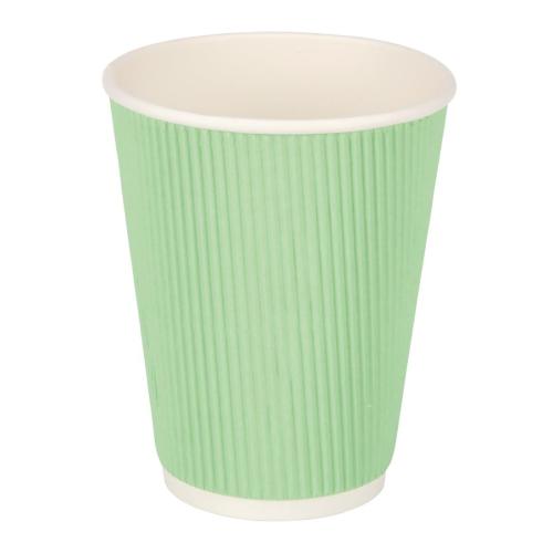 Fiesta Hot Cups Ripple Wall Aqua - 340ml (12oz) (Sleeve 25)