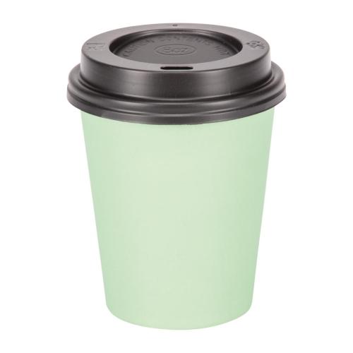 Fiesta Recyclable Hot Cup Single Wall Aqua 8oz (Box 1000)  FSC Mix
