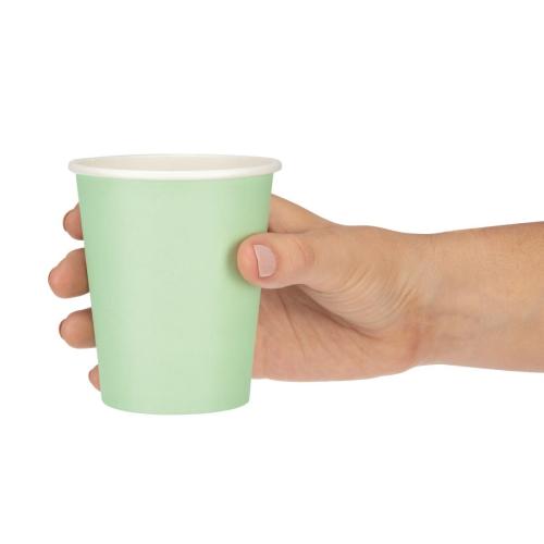 Fiesta Recyclable Hot Cup Single Wall Aqua 8oz (Box 1000)  FSC Mix