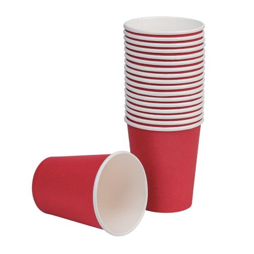 Fiesta Recyclable Hot Cup Single Wall Red 8oz (Box 1000)