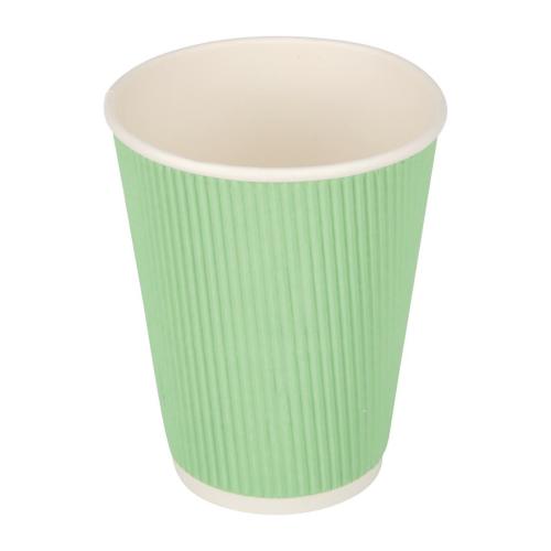Fiesta Hot Cups Ripple Wall Aqua - 340ml (12oz) (Sleeve 25)
