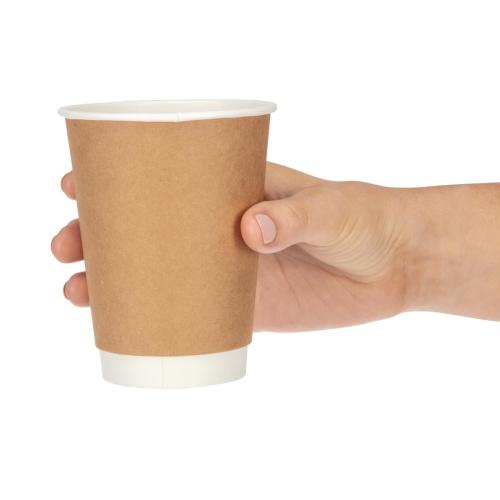 Fiesta Recyclable Hot Cup Double Wall Kraft 12oz (Sleeve 25)