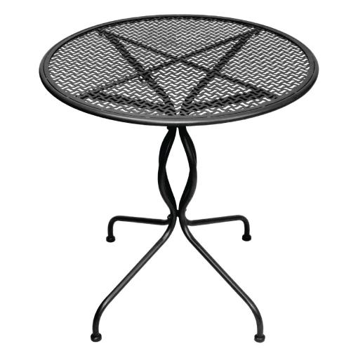 Bolero Steel Classic Patio Table Black - 700mm