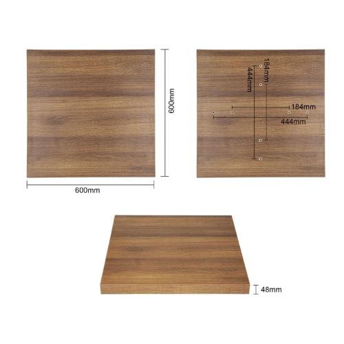 Bolero Table Top Square Rustic Oak - 48x600mm