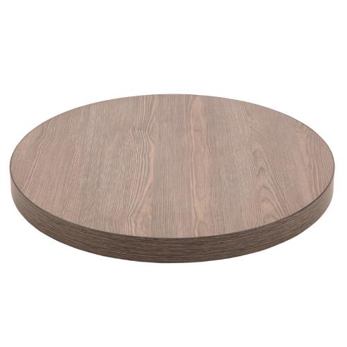 Bolero Table Top 600mm Round - Vintage Wood